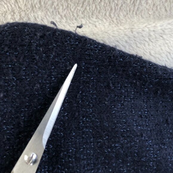 Croft & Barrow Womens Sweater Size XXL Mock Neck Navy Blue Knit Textured Casual - Picture 5 of 12